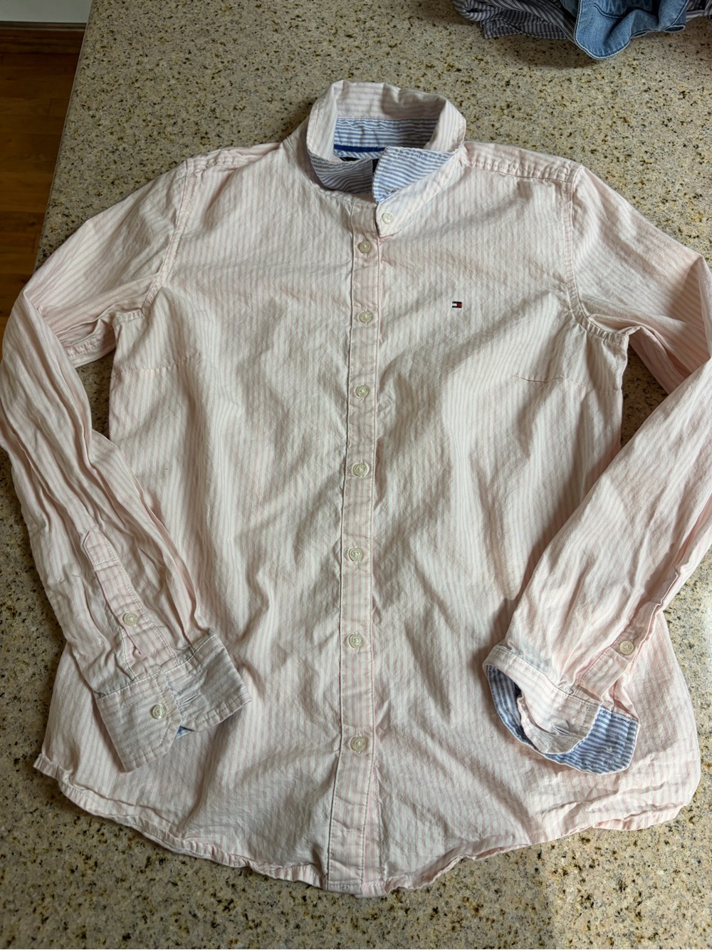 Tommy Hilfiger Light Pink Pinstripe Dress Shirt